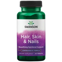 SWANSON Hair, Skin & Nails 60 Vegan Tabs toidulisand