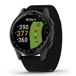 GARMIN Approach S50 Slate Aluminium Bezel with Black ComfortFit Nylon Band