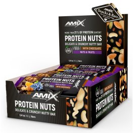 AMIX Protein Nuts Crunchy Nutty Bar 20x40g, Nuts & Fruits спортивное питание