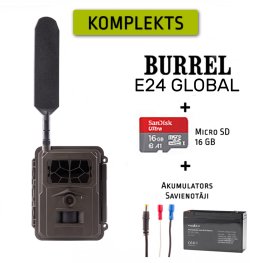 BURREL E24 Global + SD 16GB + Battery + Connection cables metsakaamerad