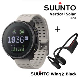 SUUNTO Vertical Solar, Sand + Suunto Wing 2 Black spordikell