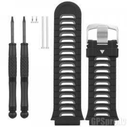 GARMIN Watch Band, Black/Silver аксессуар