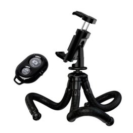 Bresser Mini-Flex Tripod and Bluetooth Remote Shutter Release for Smartphones Statiivid