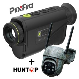 PIXFRA ARC PRO LRF A425P 384x288, 25mm, 1x-8x, 50Hz, Wi-Fi + Huntop E50 meža kamera termokaamerad