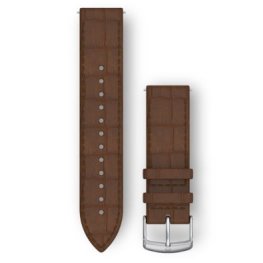 GARMIN Quick Release Band 20mm, Dark Brown Embossed Italian Leather with Silver Hardware аксессуар