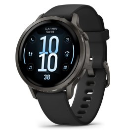 GARMIN Venu 4 - 41mm, Slate with Black Silicone Band spordikell