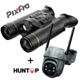 PIXFRA Draco PFI-D335N-4K 940nm multispektraalne + Huntop E50 trail camera termopildi binoklid
