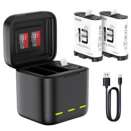 TELESIN Three-channel battery charger for GoPro Hero 13 Black aksessuaarid