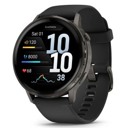 GARMIN Venu 4 - 45mm, Slate with Black Silicone Band spordikell