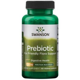 SWANSON Prebiotic for Friendly Flora Support - scfos fromnutraflora 375 mg 60 Vegan Caps toidulisand