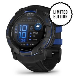 GARMIN Instinct 3 – 50 mm, Supernova Edition, AMOLED, Black / Bolt blue spordikell