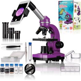 Bresser JUNIOR SEL BIOLUX PURPLE + SET 40X-1600X микроскоп