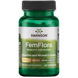 SWANSON Femflora Probiotic for Women 9.8 Billion Cfu 60 Vegan Caps toidulisand