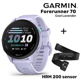 GARMIN Forerunner 70, Cool Lavender + HRM 200 Sensor spordikell