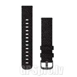 GARMIN Quick Release Band 20mm, Black Pepper Woven Nylon with Slate Hardware aksessuaarid