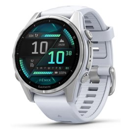 GARMIN Fenix 8 43 mm, AMOLED, Silver with Whitestone Silicone Band spordikell