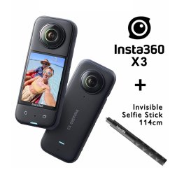 INSTA360 X3 + Invisible Selfie Stick 114cm sportkaamerad
