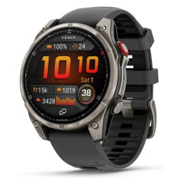 GARMIN fēnix® 8 Pro – 47 mm, AMOLED, Sapphire, Titanium with Graphite/black silicone band spordikell
