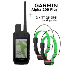 GARMIN Alpha 200 Plus + 2 x TT 25 Collar, Advanced GPS Tracking and Training komplekt: elektriline krae + pult