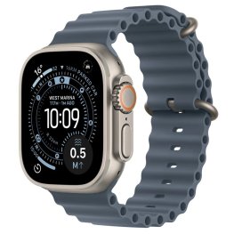 APPLE Watch Ultra 3 GPS + Cellular 49mm Natural Titanium Case with Anchor Blue Ocean Band spordikell