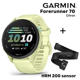 GARMIN Forerunner 70, Citron + HRM 200 Sensor spordikell