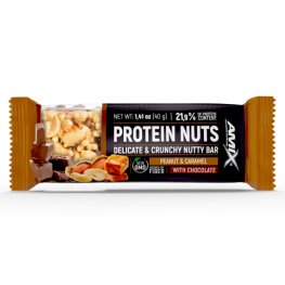 AMIX Protein Nuts Crunchy Nutty Bar 40g, Peanut Caramel sportlik toitumine