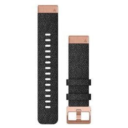 GARMIN QuickFit Band 20mm, Heathered Black Nylon with Rose Gold Hardware aksessuaarid