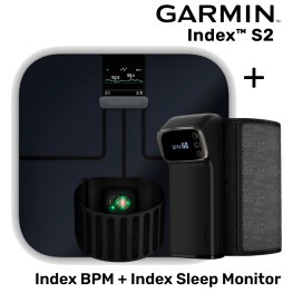 GARMIN Index™ S2, Black Scale + Index BPM + Index Sleep Monitor nutikad kaalud
