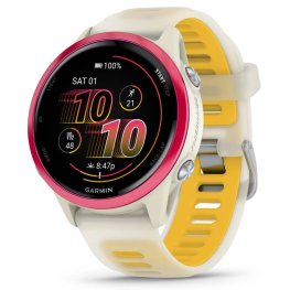 GARMIN Forerunner 570 - 42mm, Raspberry Aluminium with Translucent Bone/Mango Band spordikell