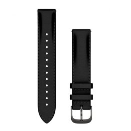 GARMIN Quick Release Band 18mm, Black Leather with Brushed Slate Hardware аксессуар