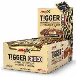 AMIX TiggerZero CHOCO Protein Bar 15x60g, Marzipan Cake sportlik toitumine