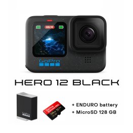 GOPRO HERO12 Black + Enduro Battery + MicroSD 128 GB спортивная камера