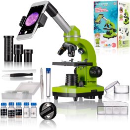 Bresser JUNIOR SEL BIOLUX GREEN + SET 40X-1600X микроскоп
