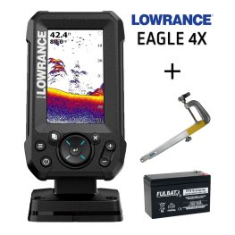 LOWRANCE Eagle 4x Bullet Skimmer + 12V 13Ah battery + sonar mount Runos kajalood