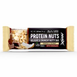 AMIX Protein Nuts Crunchy Nutty Bar 40g, Cashew Coconut sportlik toitumine