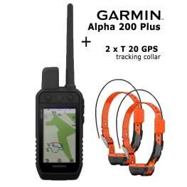 GARMIN Alpha 300 Handheld + 2 x T20 Collar, Advanced GPS Dog Tracking and Trainig komplekt: elektriline krae + pult