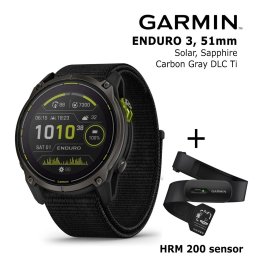 GARMIN Enduro 3 – 51 mm, Solar, Sapphire + HRM 200 Sensor spordikell