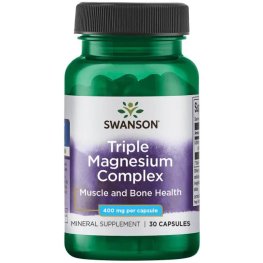 SWANSON Triple Magnesium Complex 400 mg 30 Vegan Caps toidulisand