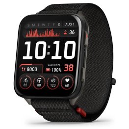 GARMIN Venu X1, Black with Slate Titanium Caseback and Black ComfortFit Nylon Band spordikell