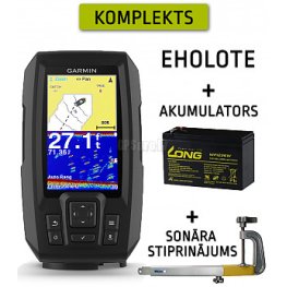 GARMIN STRIKER PLUS 4, WORLDWIDE DUAL BEAM+ AKU + KAJALOODI KINNITUS kajalood