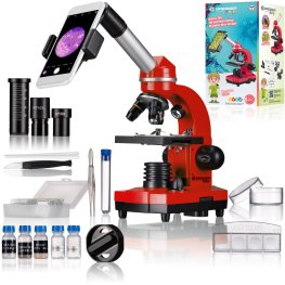 Bresser JUNIOR SEL BIOLUX RED + SET 40X-1600X микроскоп
