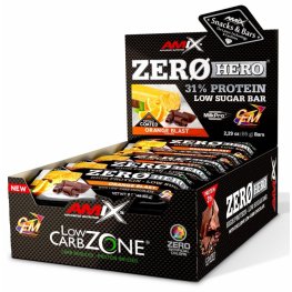 AMIX Low-Carb ZeroHero® Protein Bar 20x65g, Orange Blast спортивное питание