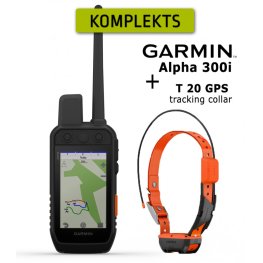 GARMIN Alpha 300i InReach® +  T20 Collar, Advanced GPS Dog Tracking and Training komplekt: elektriline krae + pult