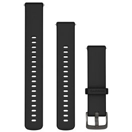GARMIN Quick Release Band 18mm, Black Silicone with Slate Hardwar аксессуар