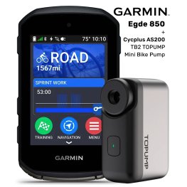 GARMIN Edge 850 + Cycplus AS200 TB2 TOPUMP Mini Bike Pump велокомпьютер