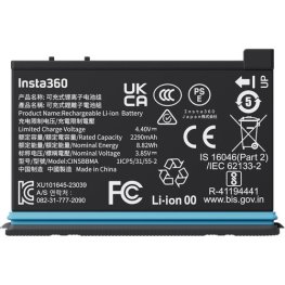 INSTA360 Rechargeable 2290mAh Battery for X4 Camera aksessuaarid