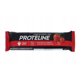 PROTELINE proteiinipatakas maasikatega, glasuuritud kondiitritoodete glasuuriga (80g) sportlik toitumine