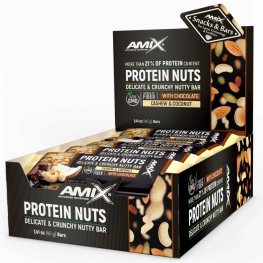 AMIX Protein Nuts Crunchy Nutty Bar 20x40g, Cashew Coconut спортивное питание