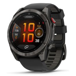 GARMIN fēnix® 8 Pro – 51 mm, AMOLED, Sapphire, Carbon grey DLC titanium with Black/pebble spordikell