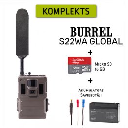 BURREL S22WA Brown Global Forest Camera + SD 16GB + BATTERY + CONNECTORS metsakaamerad